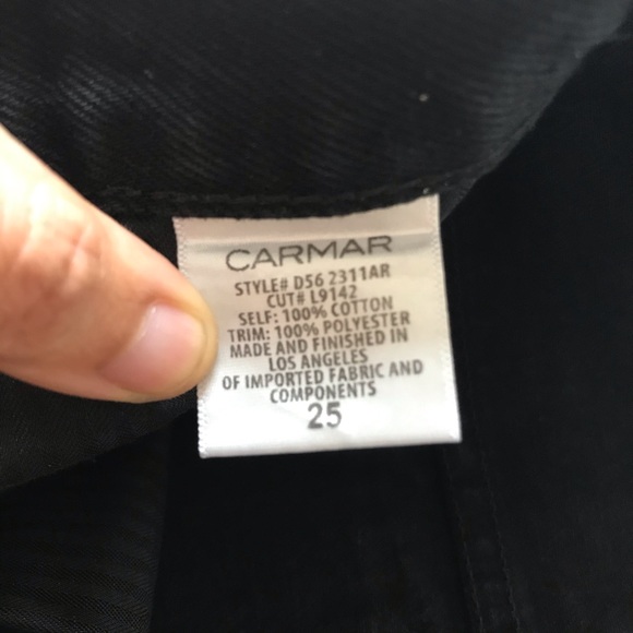 Carmar Los Angeles Beatrice Leopard Denim Mini Skirt Size 25 Fringe Hem Zipper - Picture 5 of 7